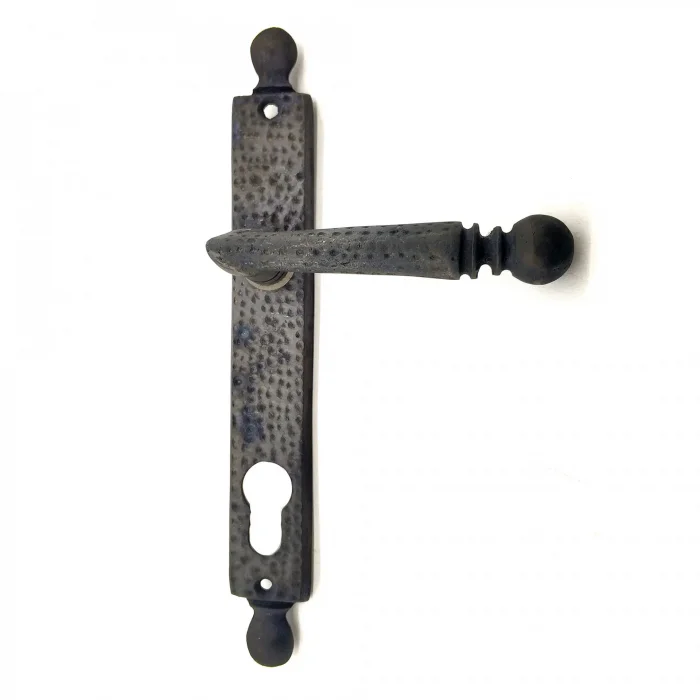 Eco Lounge Antika Tarz Dekoratif Pirinç Misket Oda Kapı Kolu - 245x34 mm, Oksit