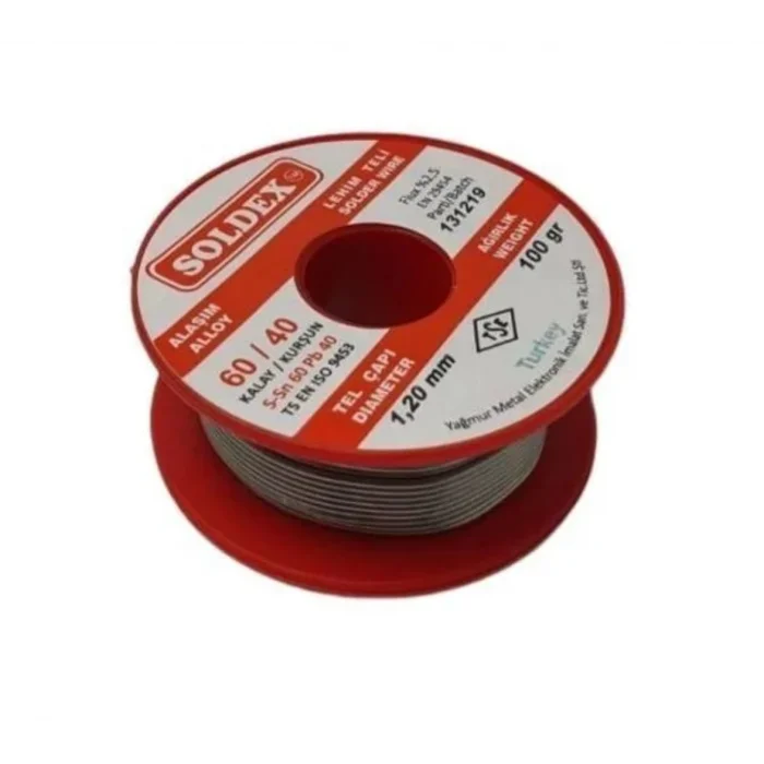 Eco Lounge Soldex 60/40 Lehim Teli 100 gr 1.20 mm (Sn:60 / Pb:40)
