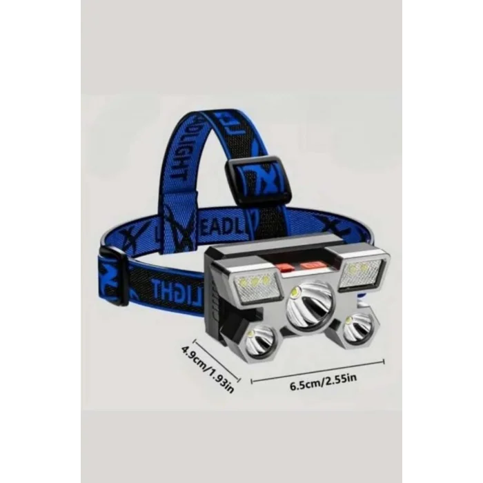 El Feneri Süper Kafa Lambası 4 Modlu 5 Led Kafa Feneri