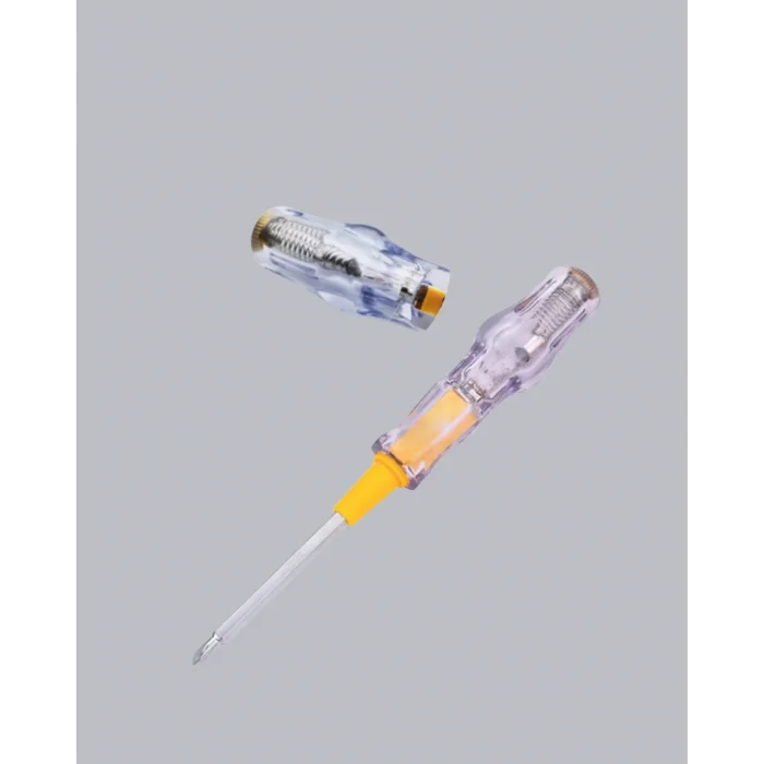 Elektrik Test Kalemi Neon Işıklı Nikel Kaplama 110-220V Dirençli