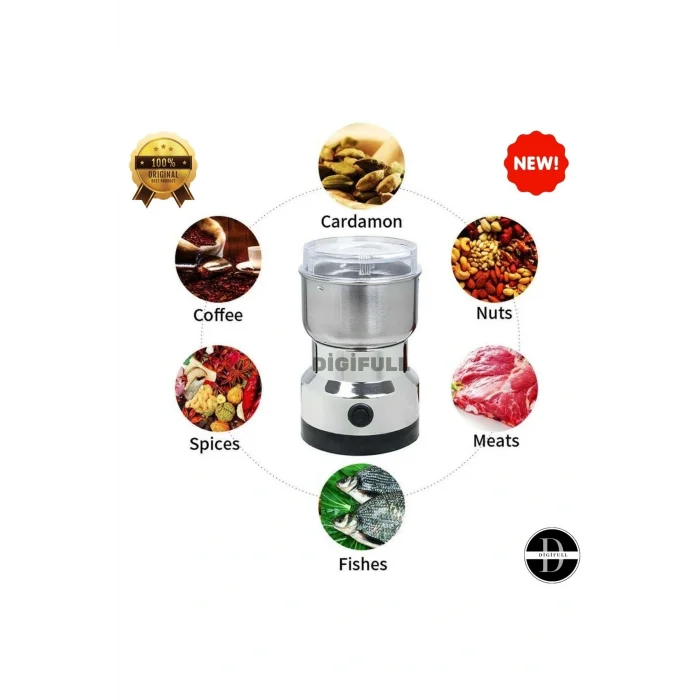 Elektrikli Paslanmaz Çelik Kahve Baharat Pirinç Öğütücü 150w
