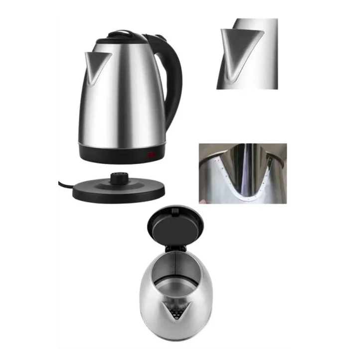Elektrikli Paslanmaz Çelik Su Isıtcı Çelik Kettle 1.8 Lt. Uzun Ömürlü