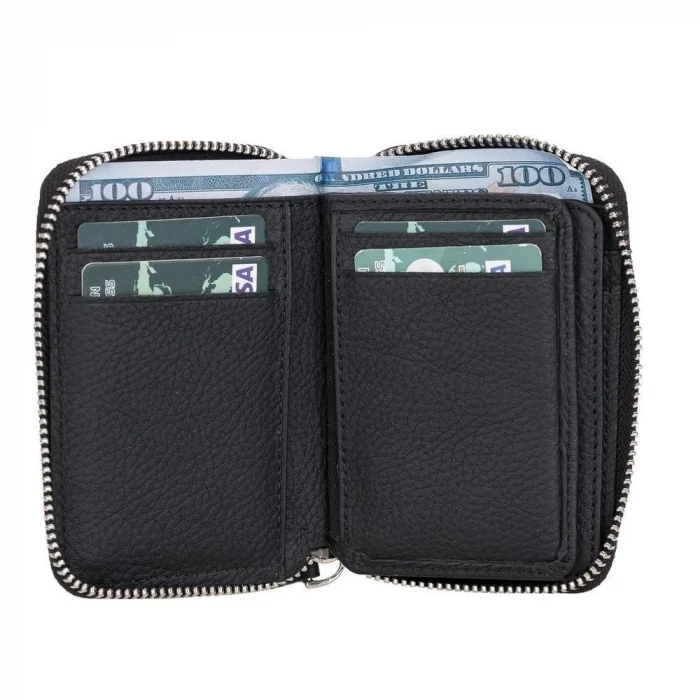 Elvis Deri Erkek Cüzdan FL01 Siyah