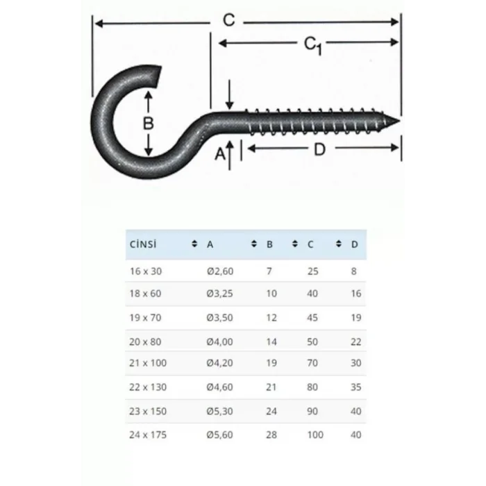 Ennalbur BA2080 20X80 Açık Piton 10 Adet