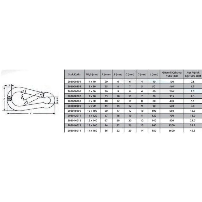 Ennalbur Karabina Yaylı 8 mm ( 3 Adet )