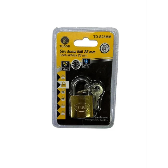Ennalbur Tudor 25 mm Kısa Sarı Asma Kilit