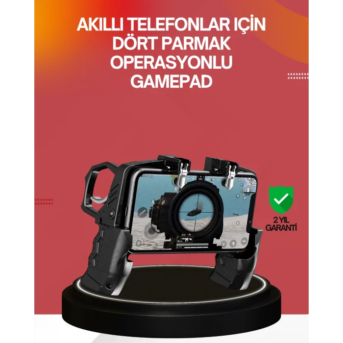 Ergonomik Tetik Tasarımlı Mobil Oyun Gamepad Tutucu