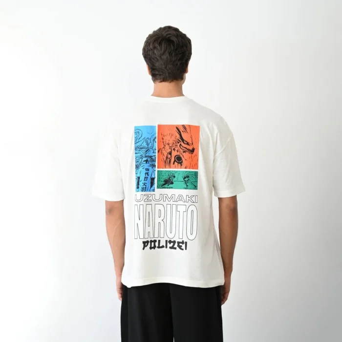 Erkek Kısa Kol Yazlık Tişört Bisiklet Yaka Baskılı Oversize T-Shirt - Beyaz