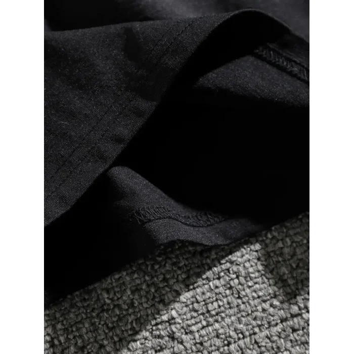 Erkek Tişört Dağ Grafikli Kısa kollu Yazlık T-shirt - Siyah