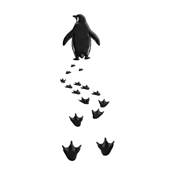 Erkek T-Shirt Nihilist Penguen Baskılı Bisiklet Yaka Kısa kol yazlık Tişört - Beyaz