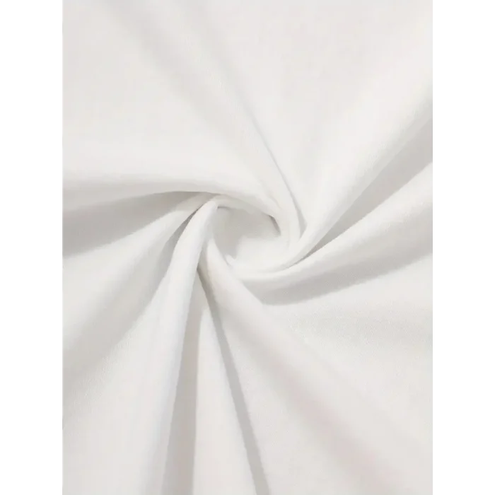 Erkek Sarj %1 Baskılı T-Shirt Kısa Kol Bisiklet Yaka Regular Fit Tişört - Beyaz