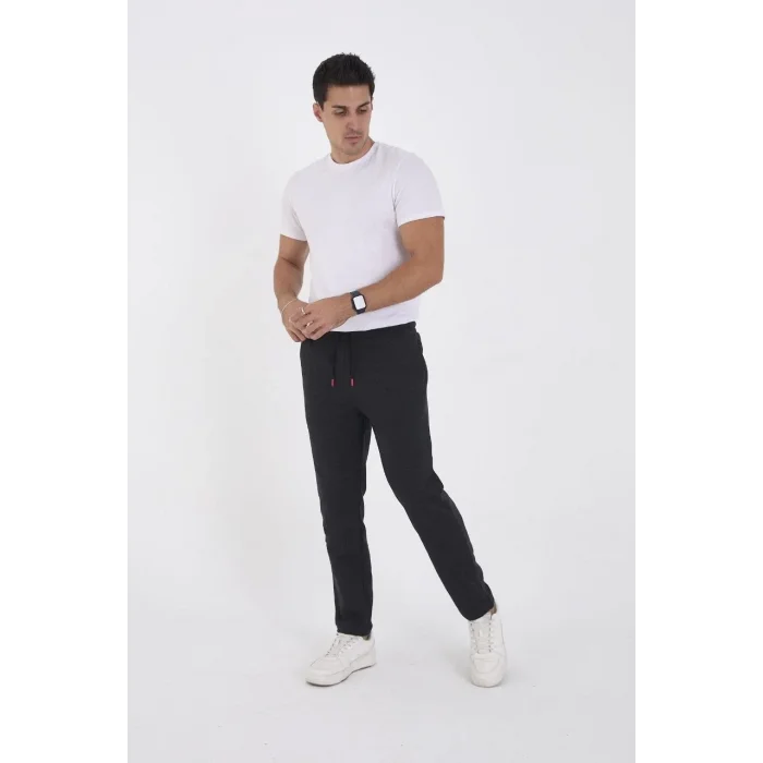 Erkek Üç İplik Basic Eşofman Pantolon - Antrasit