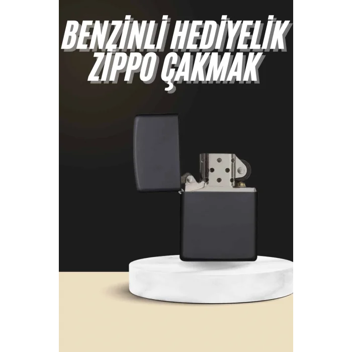 Erkeklere Özel Hediyelik Eşya Zippo Metalik Benzinli Çakmak Doldurulabilir