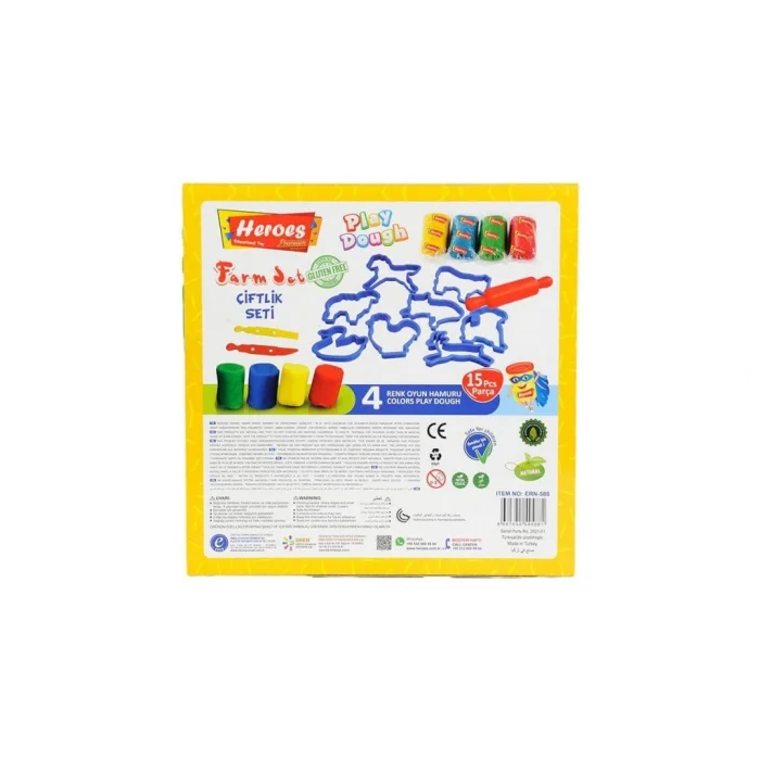 ERN-588 Orta Kutulu Çiftlik Oyun Hamuru Seti  - Eren Oyuncak