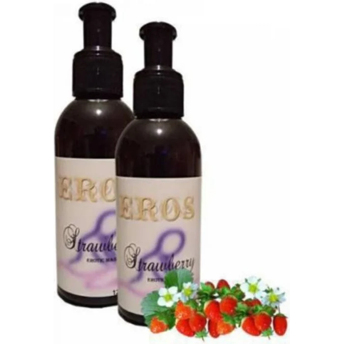 Eros Çilek Kokulu  Masaj Yağı 2 Adet 120 Ml