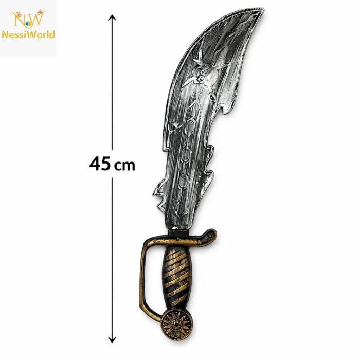 Eskitme Detaylı Plastik Korsan Kılıcı 45 cm