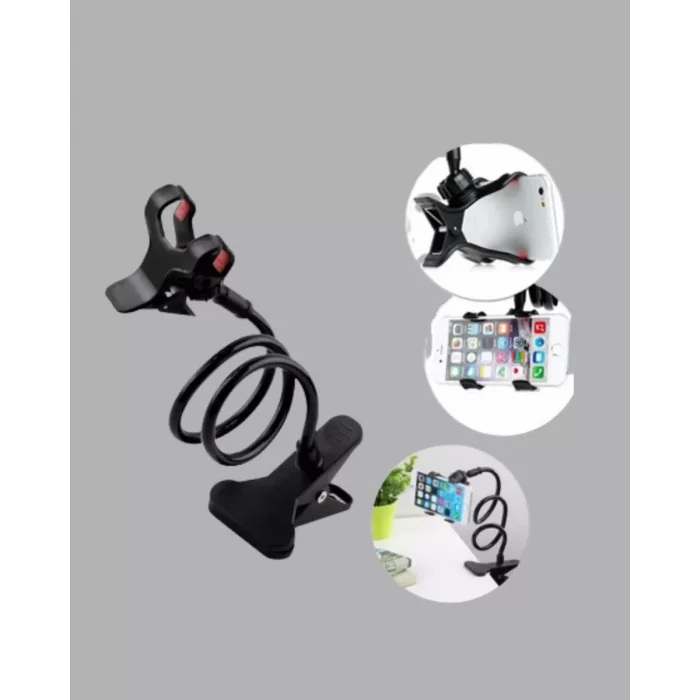 Esnek Gövdeli Mandallı Masaüstü Telefon Tutucu