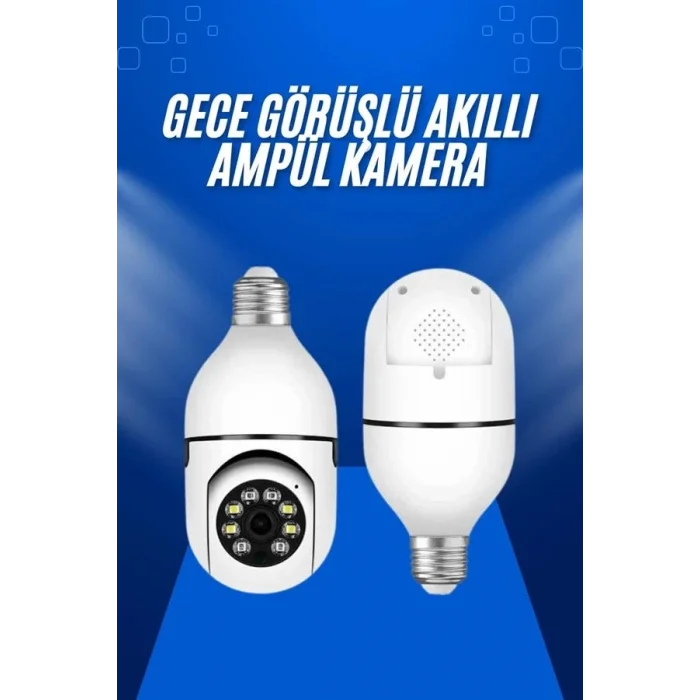 Ev Kamerası Wifi Kamerası Gece Görüşlü Akıllı Ampül Kamera