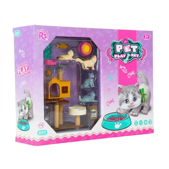 EVCİL HAYVAN YAVRU KEDİ OYUN SETİ-MGA