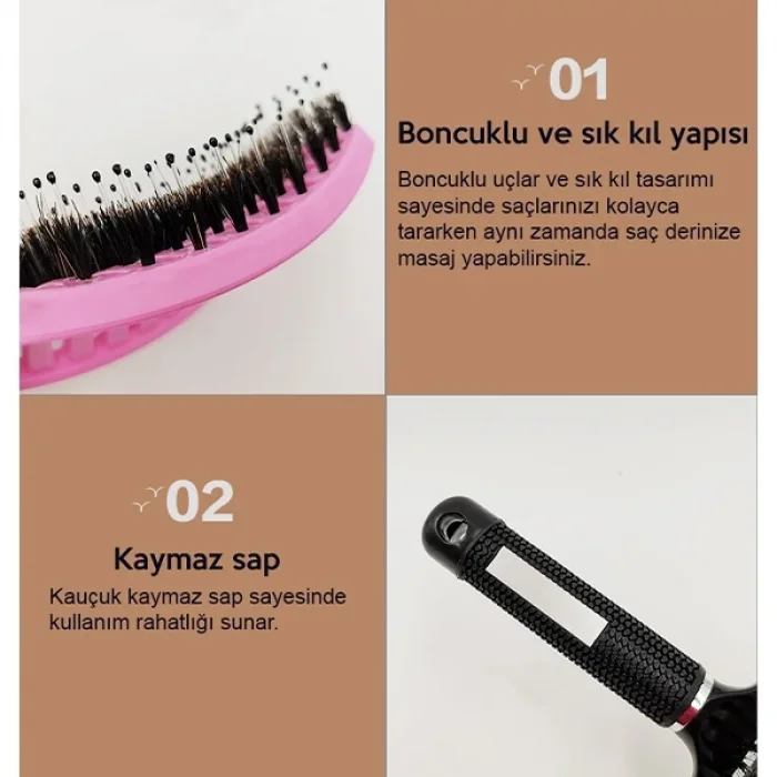 EZERE Detangle Saç Açma Ve Tarama Fırçası Saç Tarağı-(5775)
