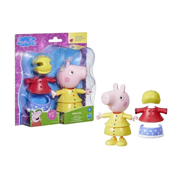 F8859 Peppa Pig ve Ailesi Kıyafetli Figür Seti +3 yaş