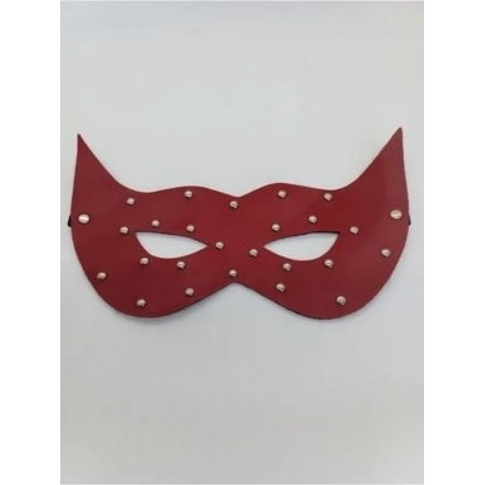 Fantezi Deri Kırmızı Renk Maske
