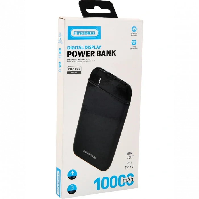 Fineblue FB-1008 Powerbank 10000 Mah Digital Display Type-C Usb