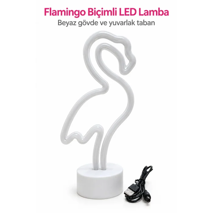 Flamingo LED Lamba Pembe Işıklı