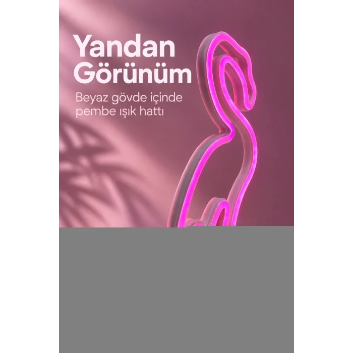 Flamingo LED Lamba Pembe Işıklı USB ve Pilli