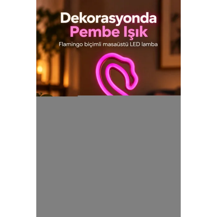 Flamingo LED Lamba Pembe Işıklı USB ve Pilli