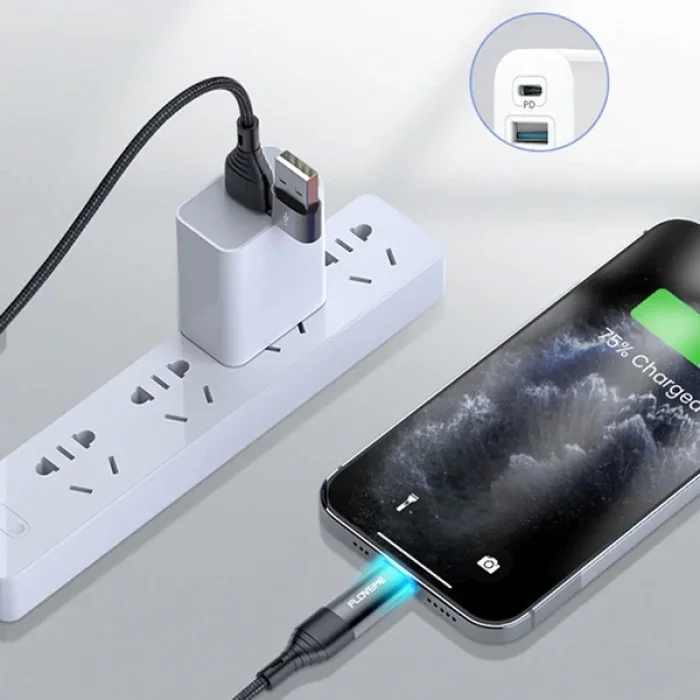 Floveme 4in1 USB To Type C -Type to Type Kablosu+iPhone Başlık USB 1M-(5775)