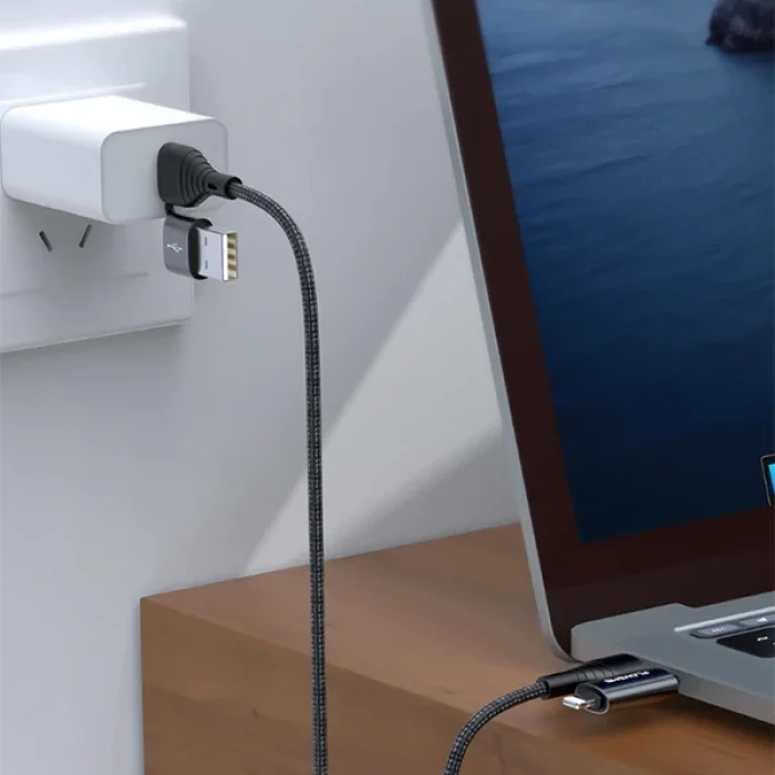Floveme 4in1 USB To Type C -Type to Type Kablosu+iPhone Başlık USB 1M-(5775)