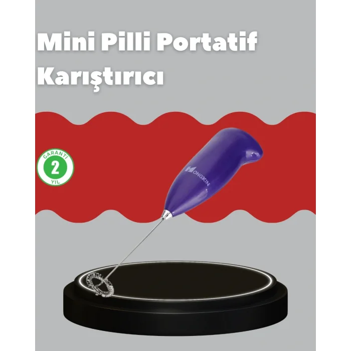 Frappe ve Cappuccino Maker – Taşınabilir Pilli Köpürtücü Mikser