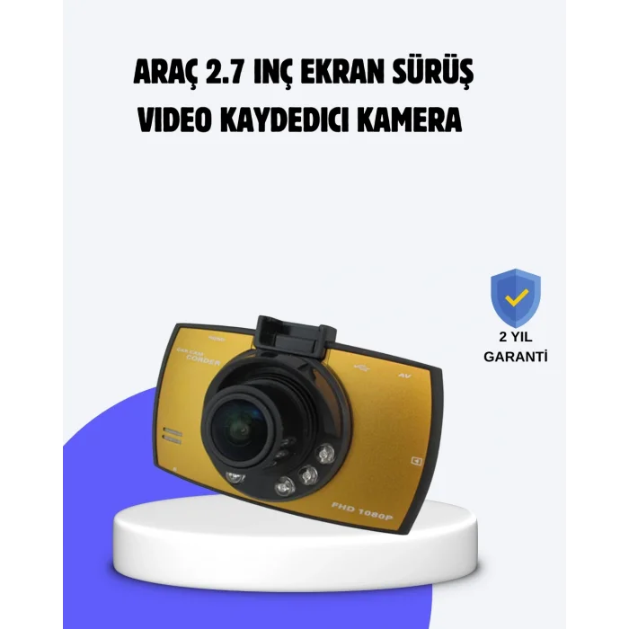 Full HD Araç Kamerası G Sensor Gece Görüşlü Dash Cam