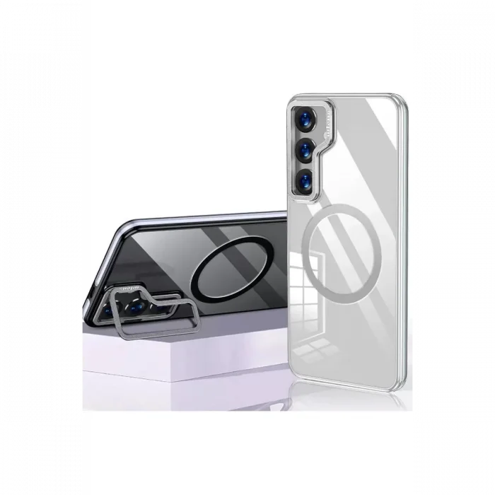Joko Samsung Galaxy S24 Uyumlu Crystal Magsafe Kapak - Şeffaf