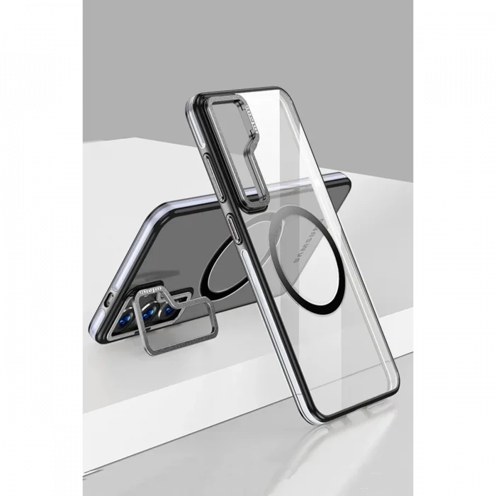 Joko Samsung Galaxy S24 Uyumlu Crystal Magsafe Kapak - Siyah