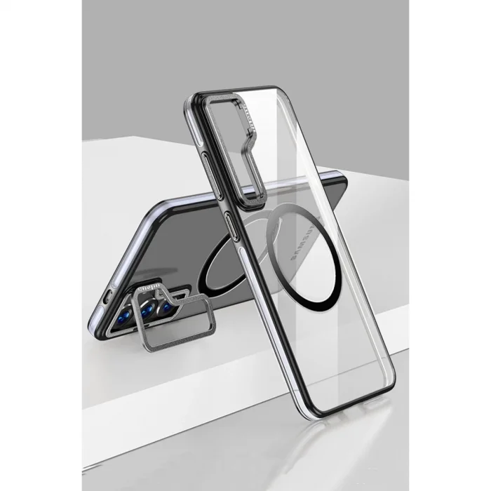 Joko Samsung Galaxy S24 Uyumlu Crystal Magsafe Kapak - Siyah