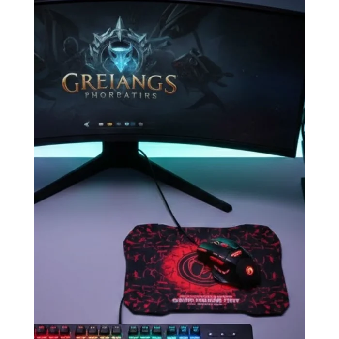 Gaming Mouse Mousepad Seti 3 DPI Ayarı ve LED Işıklı Ergonomik Yapı
