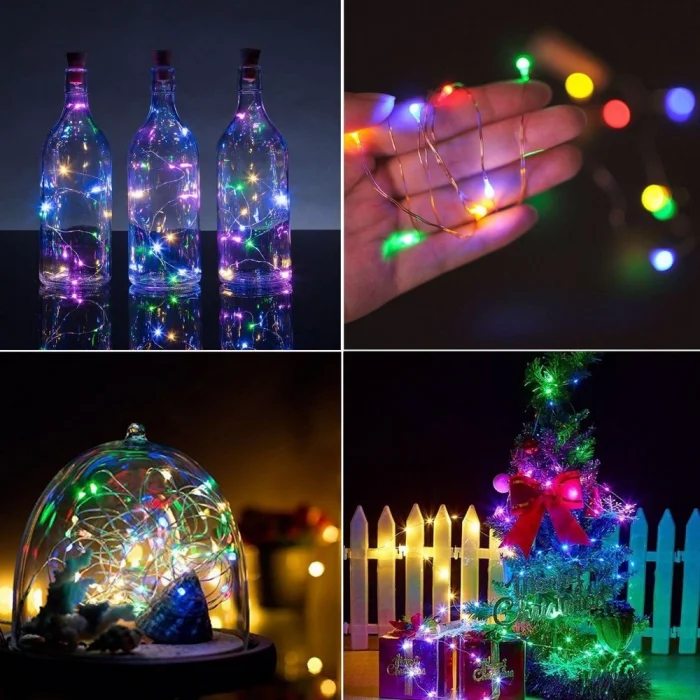 Gd968 Şerit Pilli Aydınlatma 10 Metre 100 Adet Rgb Peri Led