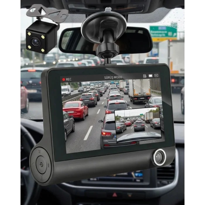 Gece Görüşlü Araç İçi Kamera Full HD Park Modlu