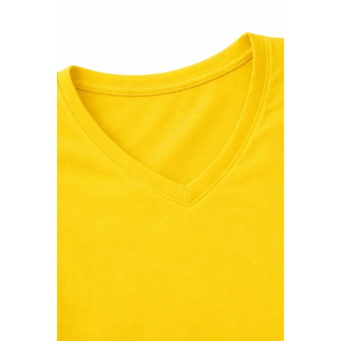 Genç Erkek Çocuk V Yaka Tişört Model - Sarı