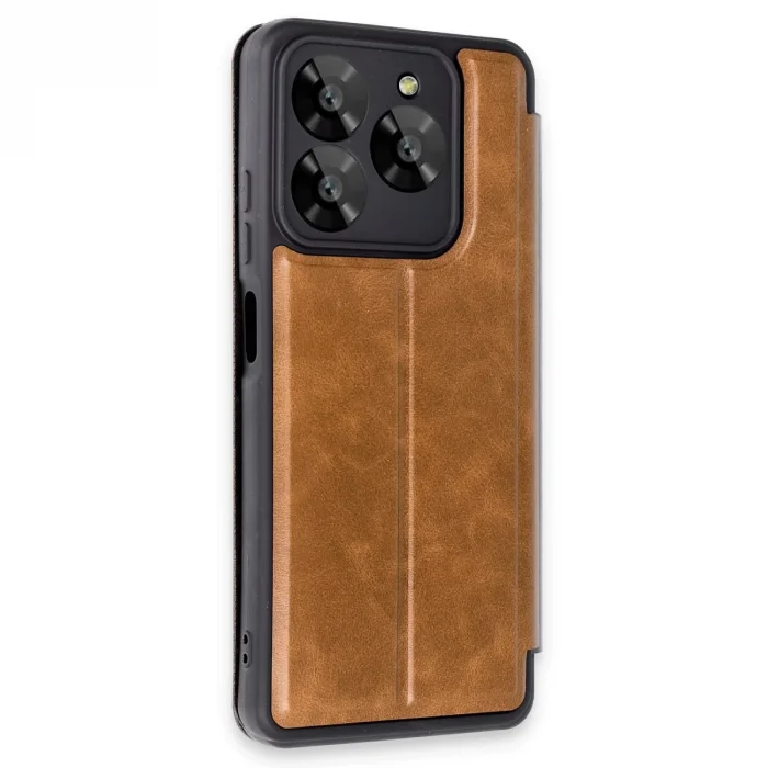 General Mobile Era 30 Kılıf Flip Cover - Taba