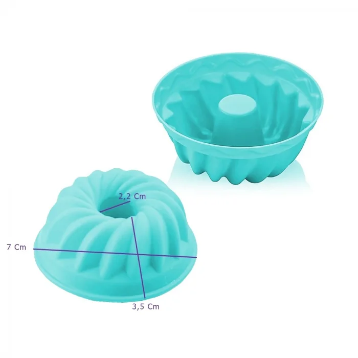 Göbekli Muffin CupCake Kalıbı - Sürekli Kullanım Muffin Kek Kalıbı 6 ADET