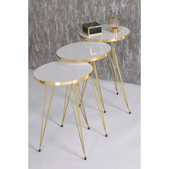 Gold Tel Zigon Beyaz 3lü