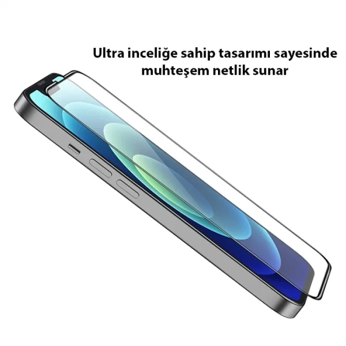 GOR iPhone 13 Mini 5.4 9D Hardening Tempered Full Cam Ekran Koruyucu-(5775)