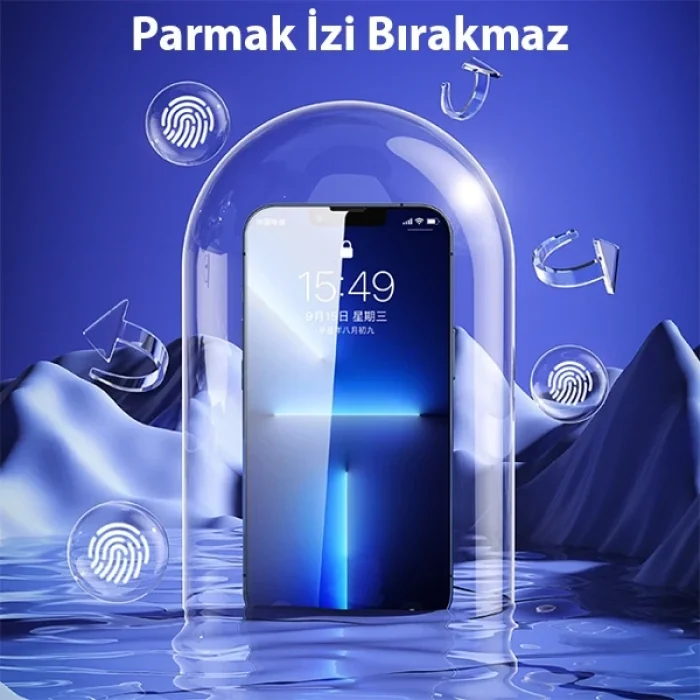 GOR iPhone 13 Pro Max Darbe Emici Ekran Koruyucu Jelatin 5 Adet Set-(5775)
