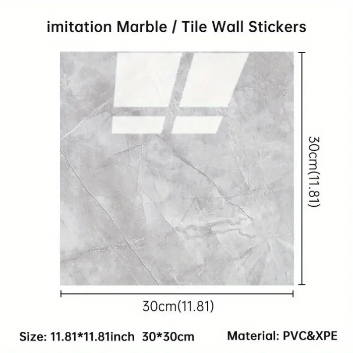 Gri Mermer Desen Duvar Sticker (30*30)