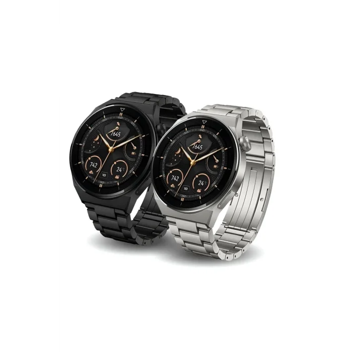 GT3 Max Elegant Smart Watch GT3 Max Elegant Erkek Akıllı Saat Deri-Metal-Silikon 3 Kordonlu