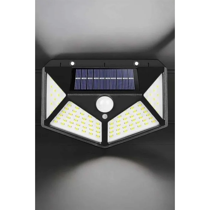 Güneş Enerjili Bahçe Aydınlatma Lambası Solar 100 Led Lamba