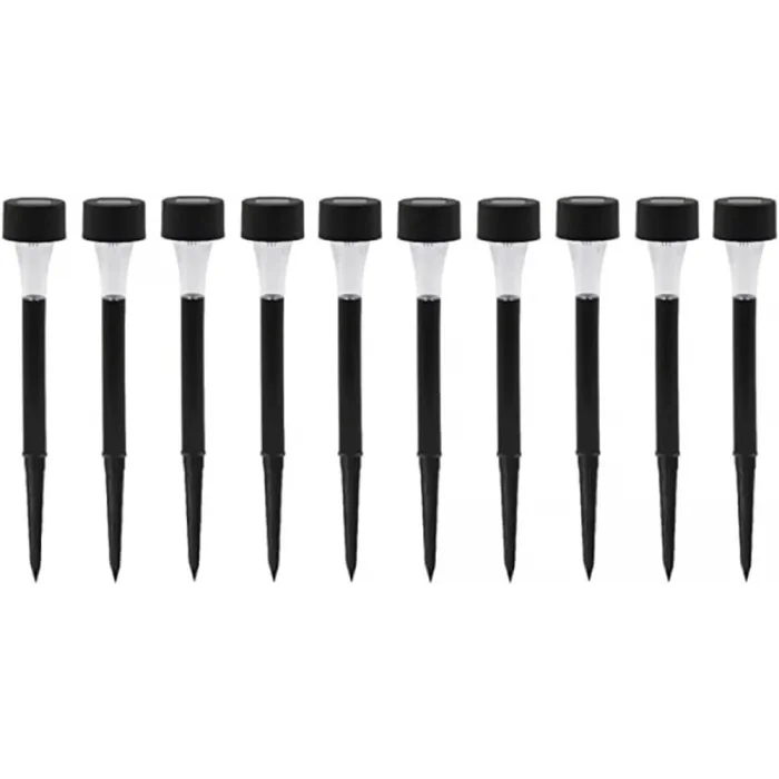 Güneş Enerjili Bahçe Lambası Plastik Saplama 10lu Set